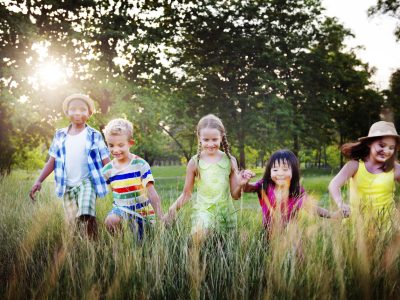 Happy children running free outdoors; Image by rawpixel.com.