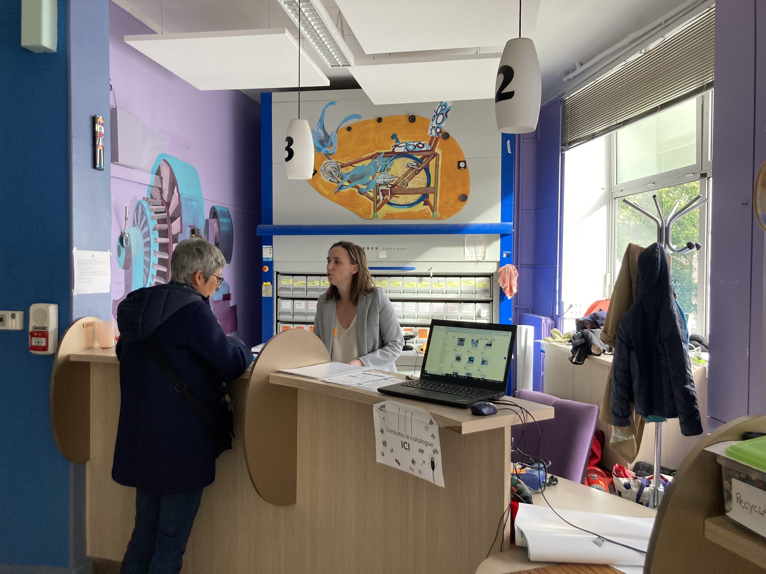 A new member signed up during the grand opening of La BOM